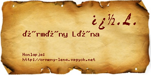 Örmény Léna névjegykártya